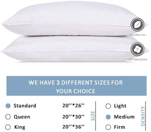 Wht Goose 5/95 Bed Pillow- King  (6)